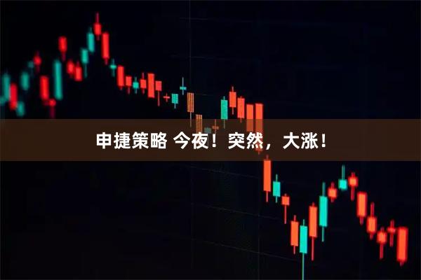 申捷策略 今夜！突然，大涨！
